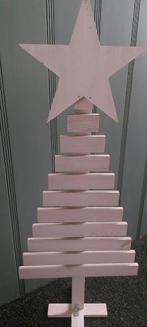 Houten kerstboom en houten vijfster, Ophalen, Zo goed als nieuw