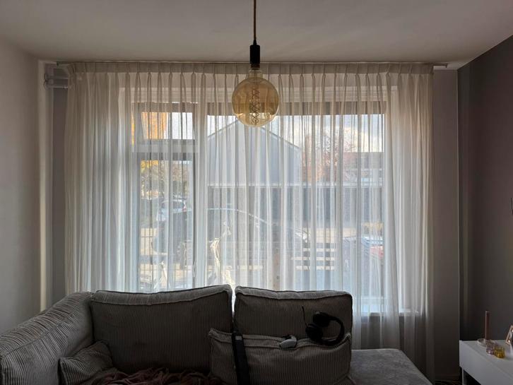 Vitrage gordijnen, Huis en Inrichting, Stoffering | Gordijnen en Lamellen, Zo goed als nieuw, 200 cm of meer, Ophalen