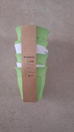 4 Groene Bamboe Bekers - Nieuw, Ophalen of Verzenden, Nieuw