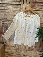 Laura Ashley viscose crème blouse mt 38 met bloemetjes, Ophalen of Verzenden, Zo goed als nieuw, Maat 38/40 (M), Wit