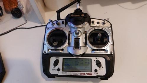 Graupner MX-16s zender met ASSAN ontvanger, Hobby en Vrije tijd, Modelbouw | Radiografisch | Vliegtuigen, Gebruikt, Elektro, Ophalen of Verzenden