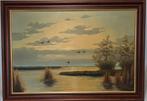 Groot schilderij door Gien Brouwer, Antiek en Kunst, Kunst | Schilderijen | Klassiek, Ophalen of Verzenden