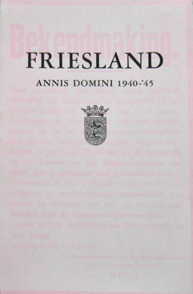 J.J. (ED.) Friesland 1945-1970, Boeken, Geschiedenis | Stad en Regio, Zo goed als nieuw, Ophalen of Verzenden