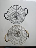 Draadmand van metaal zwart en goud als set., Ophalen, Zo goed als nieuw, Rond, Overige materialen