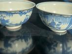 2 Chinees porcelain blauw-witte scholar scene kom D15cm, Ophalen of Verzenden