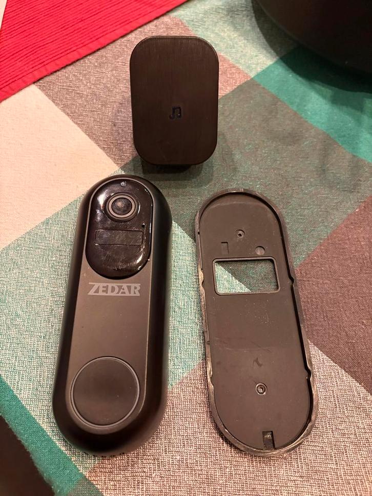 Zedar Videodeurbel, Huis en Inrichting, Deurbellen, Gebruikt, Draadloos, Ingebouwde camera, Ophalen