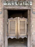 Saloon deuren fotobehang, Bar behang *Fotobehang4you, Verzenden, Minder dan 10 m², Saloon, bar