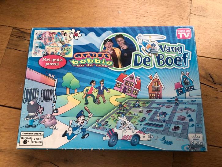 Ernst en Bobbie: Vang de Boef Bordspel, Hobby en Vrije tijd, Gezelschapsspellen | Bordspellen, Gebruikt, Drie of vier spelers