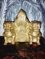 Messing Foo dogs sculptuur " rijkdom en schatten aantrekken", Antiek en Kunst, Kunst | Niet-Westerse kunst, Ophalen of Verzenden