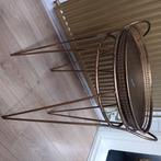 Tafeltje, ijzer, brons, goud, Huis en Inrichting, Tafels | Bijzettafels, Minder dan 55 cm, Metaal of Aluminium, Rond, Zo goed als nieuw