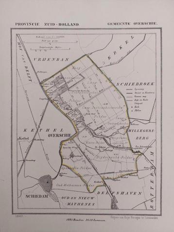 140 / Litho uit 1867 door J. Kuyper van Overschie ZH beschikbaar voor biedingen