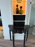 Sidetabel zwart met goud, Huis en Inrichting, Tafels | Sidetables, Ophalen, Gebruikt, 50 tot 100 cm, Overige vormen