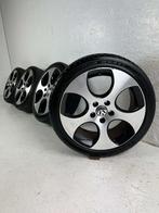 Originele Volkswagen Golf 5 6 GTI velgen 18" 5x112 Detroit, Niet ingevuld, 18 inch, Gebruikt, Banden en Velgen