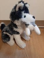 Husky hond knuffel met puppy 34 cm, Ophalen of Verzenden