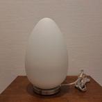 Vintage witte egg lamp ei lamp met zilveren voet (30 cm), Ophalen of Verzenden, Zo goed als nieuw, Minder dan 50 cm
