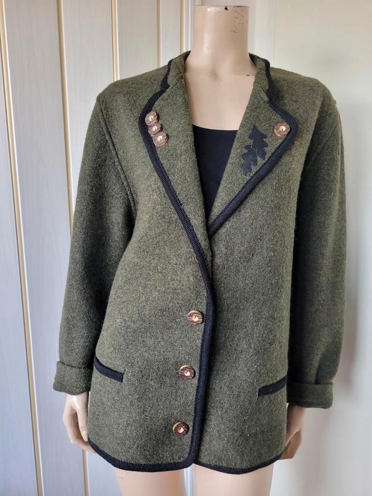 Vintage Tirol puur wollen vest groen maat 40, Kleding | Dames, Truien en Vesten, Zo goed als nieuw, Maat 38/40 (M), Groen, Ophalen of Verzenden