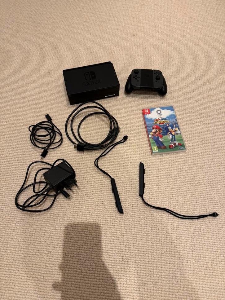 Nintendo Switch black edition met spel, Spelcomputers en Games, Spelcomputers | Nintendo Game Boy, Zo goed als nieuw, Overige modellen