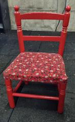 Vintage retro kinderstoel hout stoel kind rood, Ophalen, Zo goed als nieuw, Stoel(en)