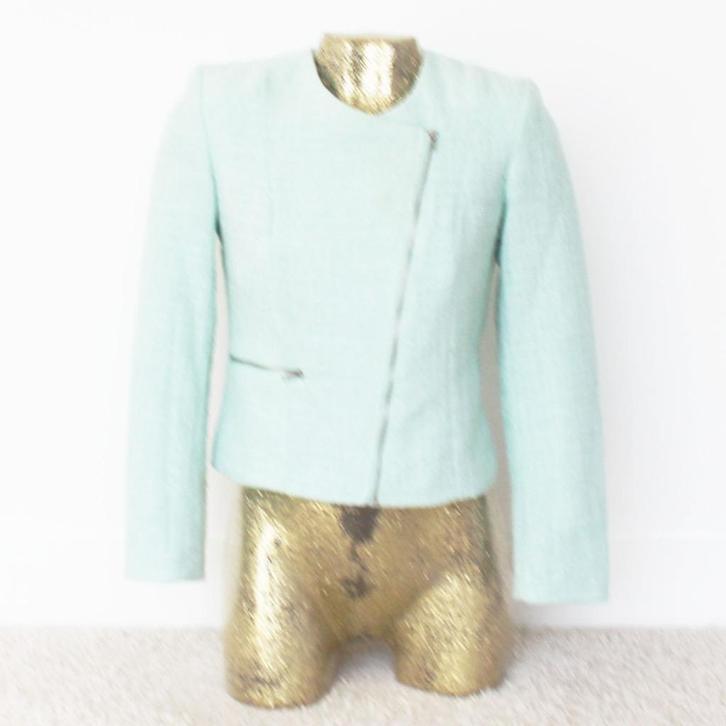 H&M Jasje14 (Maat 36) - 11 € 15,-, Kleding | Dames, Jasjes, Kostuums en Pakken, Zo goed als nieuw, Jasje, Maat 36 (S), Blauw, Ophalen of Verzenden
