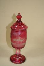 Kristallen Franse bokaal gemerkt Lorenz Freres, Antiek en Kunst, Antiek | Glas en Kristal, Ophalen of Verzenden