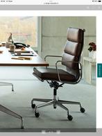 ZGAN Vitra Eames softpad chair EA 219 chroom vol leer, Ophalen, Zwart, Zo goed als nieuw, Nvt