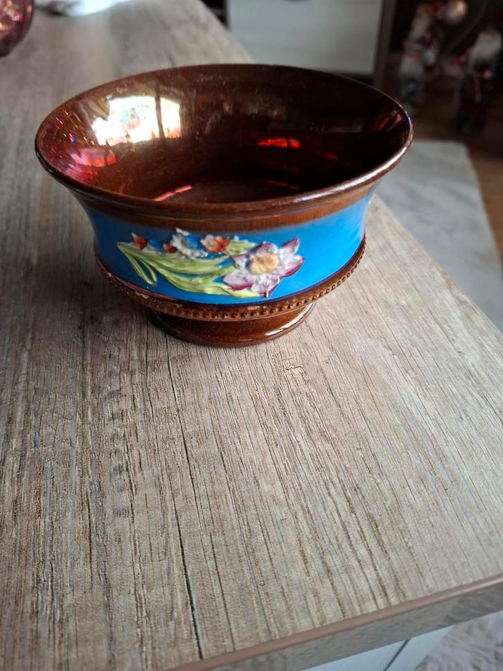 Antieke Copper Lustre Kastkom, eind 19e eeuw, Antiek en Kunst, Antiek | Keramiek en Aardewerk, Ophalen of Verzenden