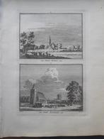 Dorp Burgt en Renesse  te Zeeland gravure uit 1754, Antiek en Kunst, Ophalen of Verzenden