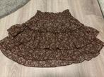 Bloemenrok met Ruches maat S, Kleding | Dames, Rokken, Maat 38/40 (M), Bruin, Ophalen of Verzenden, Zo goed als nieuw