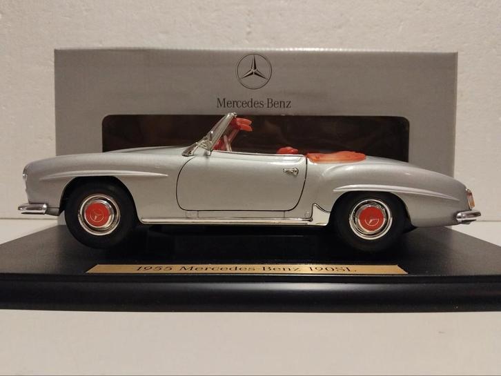 Mercedes SL 190 Roadster zilver Special Maisto  1:18 KRD, Hobby en Vrije tijd, Modelauto's | 1:18, Zo goed als nieuw, Auto, Maisto