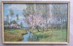 Schilderij Hollands Landschap E.R.D. Schaap, Antiek en Kunst, Ophalen of Verzenden