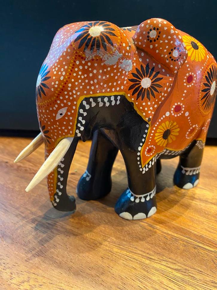 Houten Olifant Decoratie, Antiek en Kunst, Kunst | Designobjecten, Ophalen