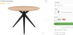 ronde eettafel, Ophalen, Eiken modern, Zo goed als nieuw, Vier personen