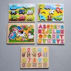 Houten Puzzels Set - Educatief Speelgoed, Kinderen en Baby's, Speelgoed | Houten speelgoed, Ophalen, Zo goed als nieuw, Overige typen