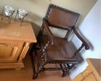 Stoel met armleuning, Huis en Inrichting, Stoelen, Ophalen, Gebruikt, Bruin, Hout