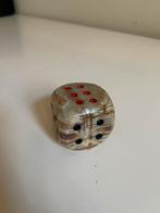 intage Marmer/Onyx Dobbelsteen 4x4cm, Antiek en Kunst, Ophalen of Verzenden