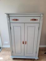 Kast met leren grepen (meidenkast), Huis en Inrichting, Kasten | Computermeubels, Ophalen, Gebruikt, 70 tot 120 cm, 120 tot 170 cm