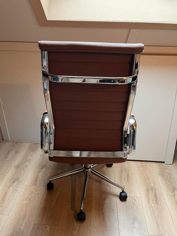 Bureaustoel bruin kunstleer, Huis en Inrichting, Bureaustoelen, Gebruikt, Bureaustoel, Bruin, Ergonomisch, Ophalen