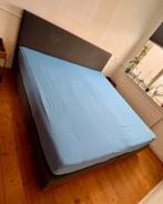 Boxspring b200xh210cm soft antraciet, Ophalen, Zwart, Tweepersoons, Zo goed als nieuw