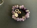 Amethist Armband met Bedels, Overige materialen, Paars, Ophalen of Verzenden, Zo goed als nieuw