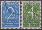 Nederland Dienstzegels D25/D26 Cour de Justice gestempeld, Ophalen of Verzenden, Na 1940, Gestempeld