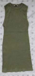 Pull & Bear groene bodycon jurk, tricot, maat S-M, mouwloos, Groen, Ophalen of Verzenden, Onder de knie, Zo goed als nieuw