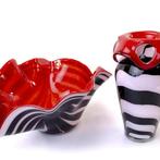 Loranto Zebra vaas - mond geblazen in EU, Ophalen, Overige kleuren, Nana, Na