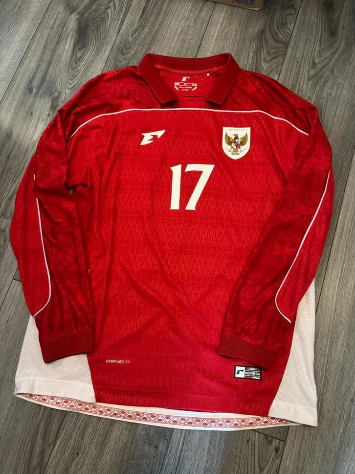 Indonesië Verdonk Voetbalshirt Lange Mouwen 2XL, Kleding | Heren, Sportkleding, Zo goed als nieuw, Voetbal, Overige maten, Rood