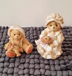 2 TEDDYBEREN “ VRIENDSCHAP & GELUK “ HAPPINESS IS HOMEMADE ", Ophalen of Verzenden, Nieuw, Beeldje, Cherished Teddies