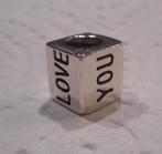 Zilveren Pandora bedel met 14 kt gouden hart nr.1314, Verzenden, Pandora, Zo goed als nieuw, 1 bedel