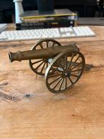 Messing miniatuur kanon – decoratief bureau-object, Ophalen of Verzenden