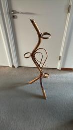 Vintage bamboe plantenstandaard slangekop, Ophalen of Verzenden, Gebruikt