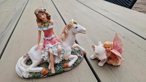 Beeldjes Meisje op Paard & Engel met Lam, Verzamelen, Beelden en Beeldjes, Ophalen