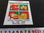 sticker RENAULT PEUGEOT CITROËN  ELF  UAP  ANTAR RTL *, Verzamelen, Ophalen, Zo goed als nieuw, Bedrijf of Vereniging