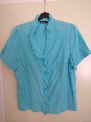 Blauwe Promiss blouse, mt. 50 beschikbaar voor biedingen